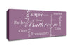 Bathroom Quote Bathroom Tranquility Dusty Pink Canvas Wall Art