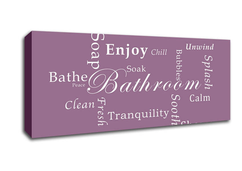 Bathroom Quote Bathroom Tranquility Dusty Pink Canvas Wall Art