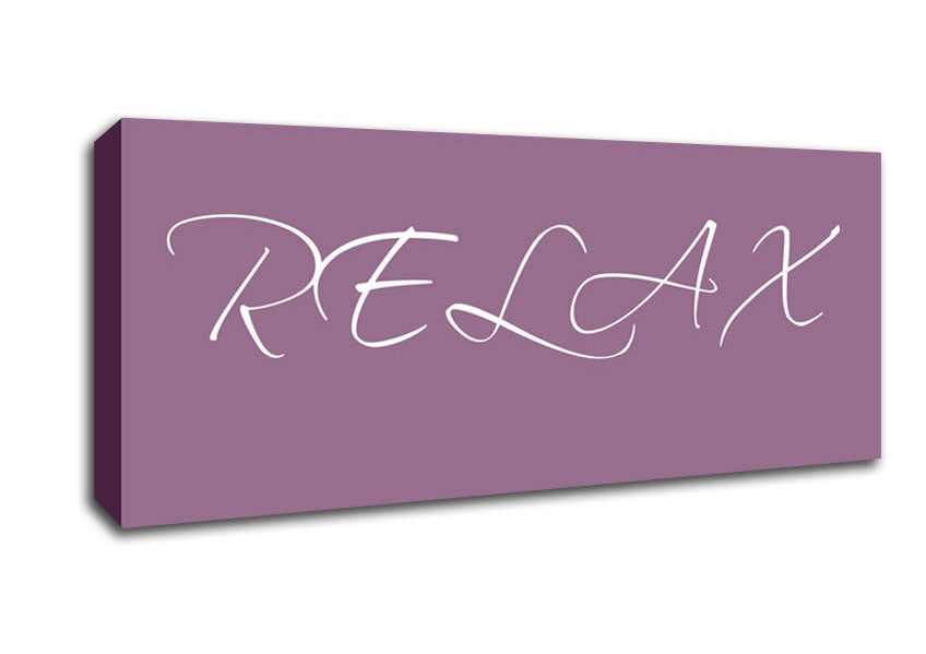 Bathroom Quote Relax Dusty Pink Canvas Wall Art