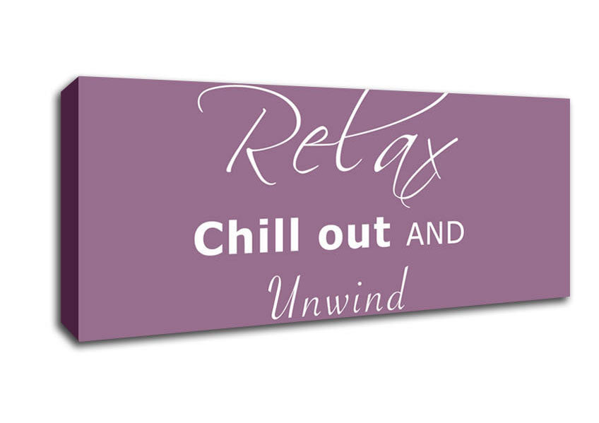 Bathroom Quote Relax Chill Out Dusty Pink Canvas Wall Art