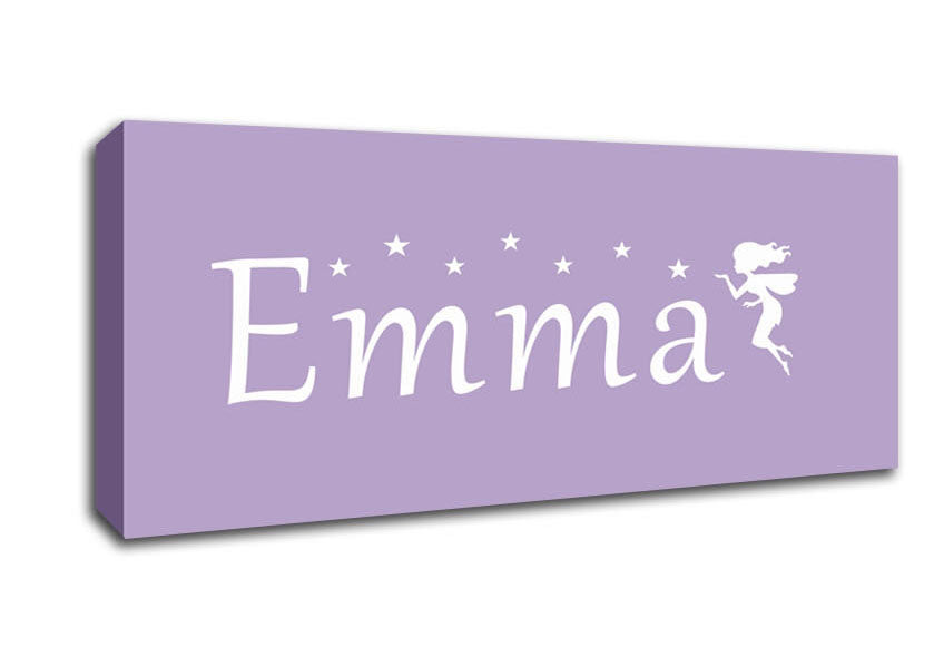 Your Name In Fairy Dust Lilac Canvas Wall Art