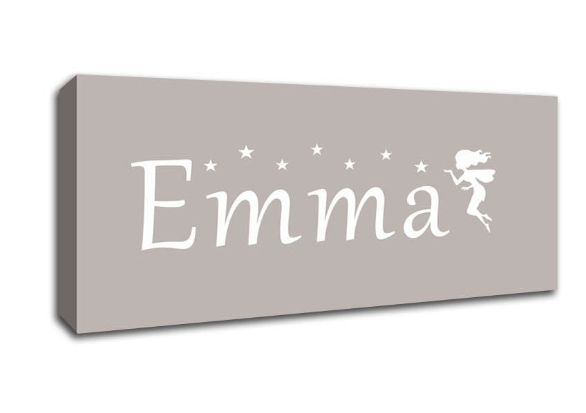 Your Name In Fairy Dust Beige Canvas Wall Art