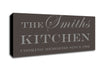 Kitchen Quote Your Family Name And Date Kitchen Chocolate Canvas Wall Art