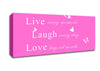 Love Quote Live Every Moment Vivid Pink Canvas Wall Art