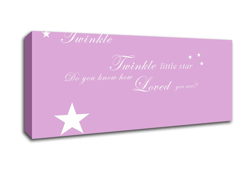 Nursery Quote Twinkle Twinkle Little Star 1 Pink Canvas Wall Art