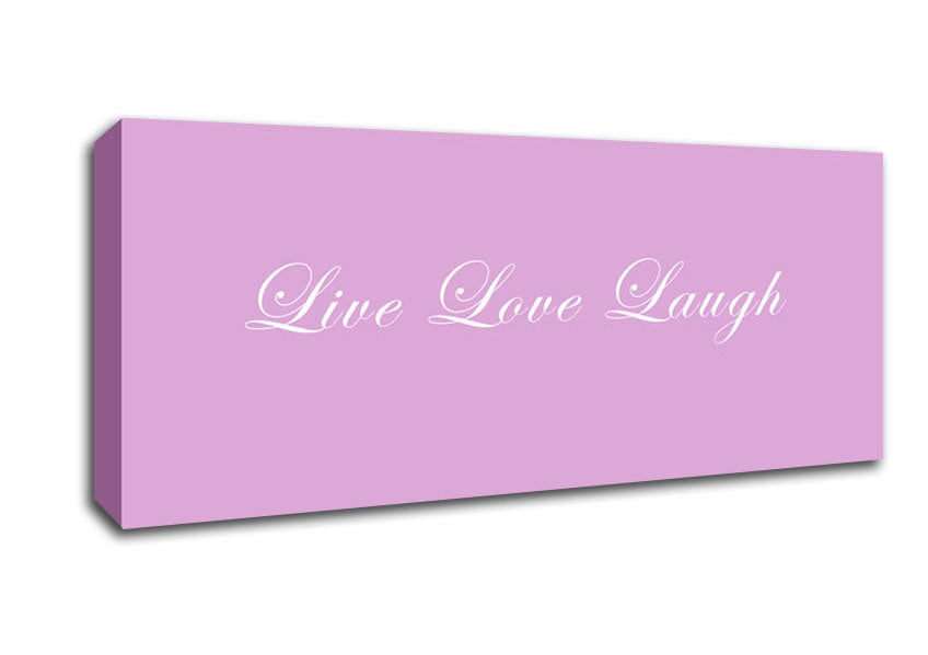 Love Quote Live Love Laugh 2 Pink Canvas Wall Art