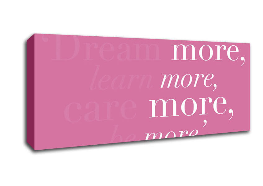 Dolly Parton Dream More Be More Pink Canvas Wall Art