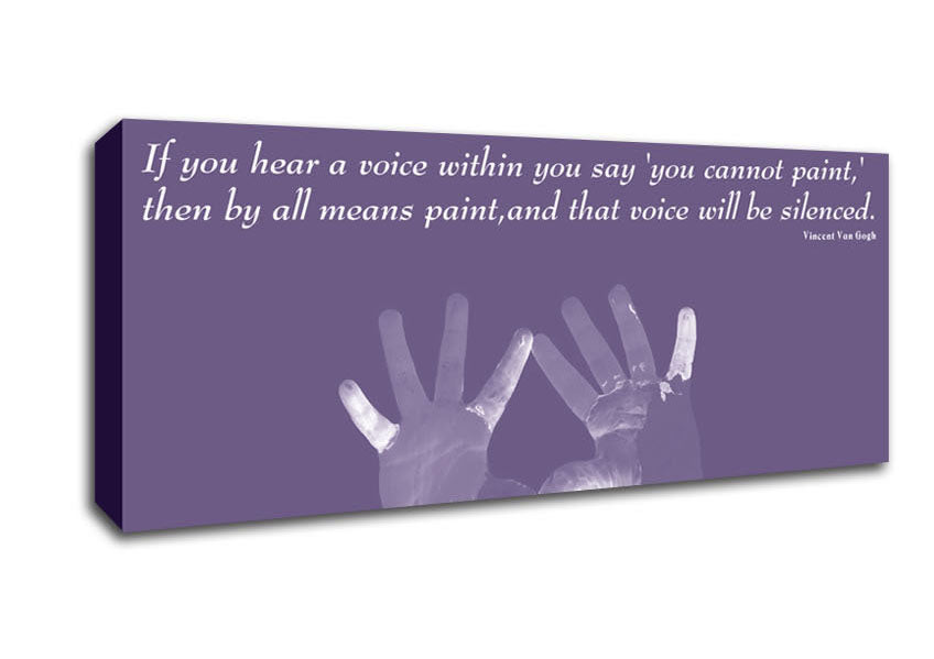 Vincent Van Gogh If You Hear A Voice Lilac Canvas Wall Art