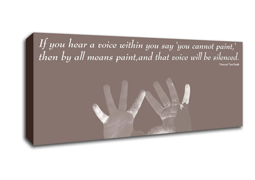 Vincent Van Gogh If You Hear A Voice Beige Canvas Wall Art