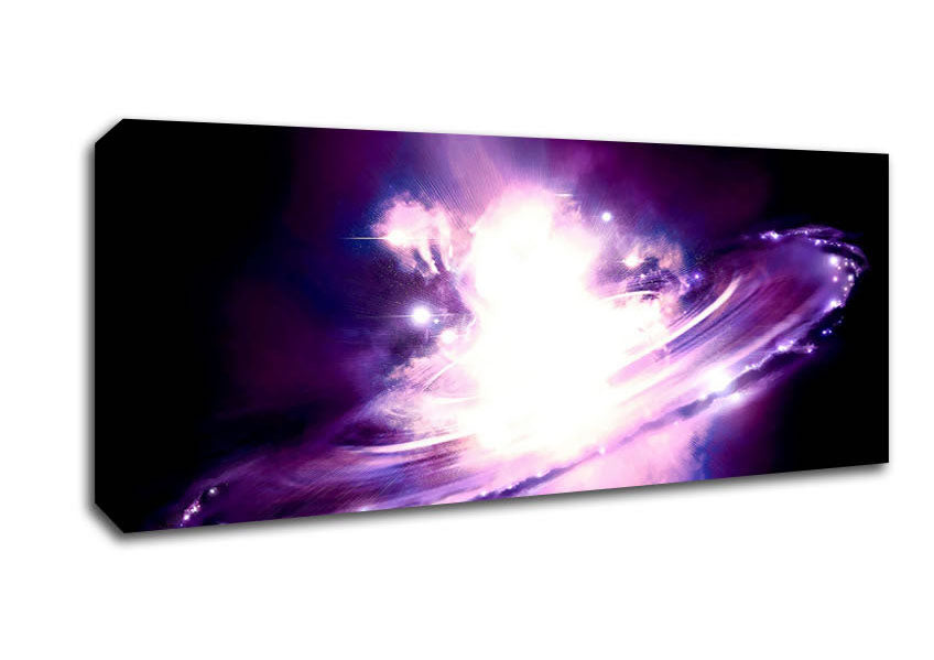 Pink Exploding Star Canvas Wall Art