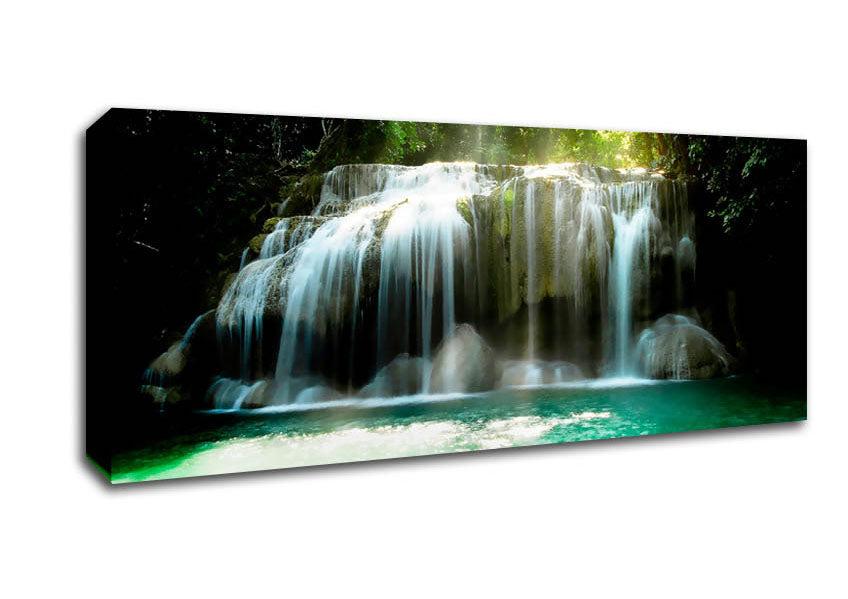 Waterfall Paradise Clear Waters Canvas Wall Art