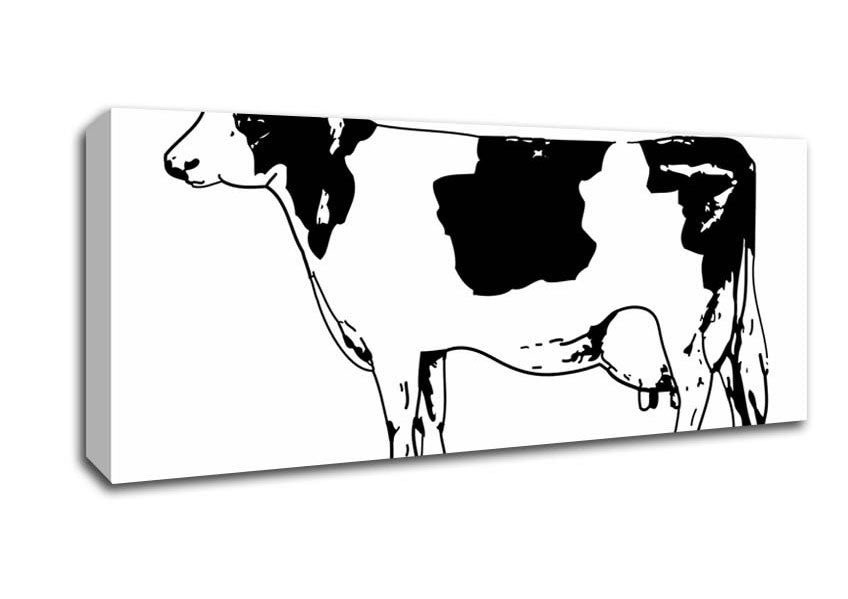 Cow Black And White Canvas Wall Art