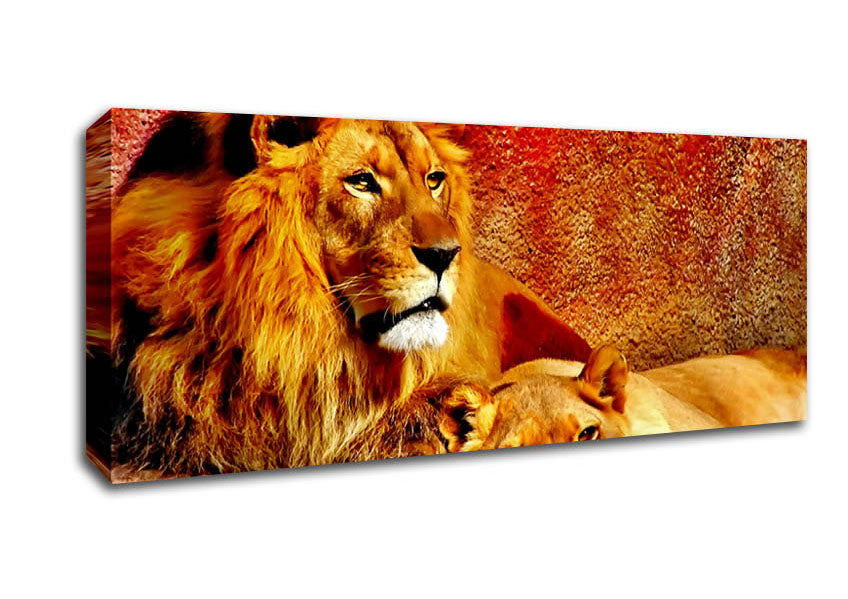 Lion Love Canvas Wall Art