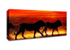Lions On The Hunt Canvas Wall Art