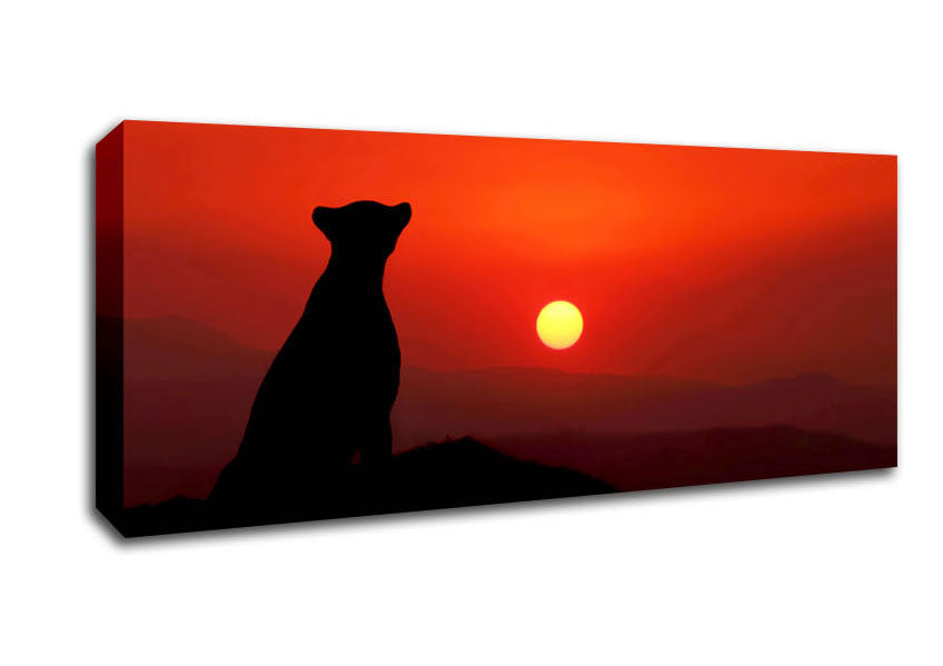 Panther Sunset Canvas Wall Art