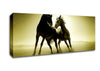 The Love Of Horses Sepia Canvas Wall Art