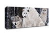 White Wolf Pack Canvas Wall Art