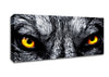 Yellow Wolf Eyes Canvas Wall Art