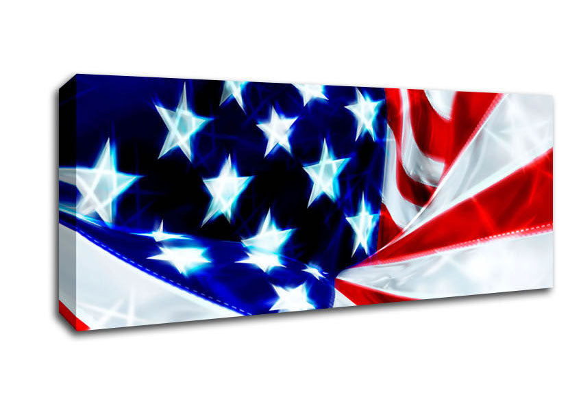 American Stars And Stripes Canvas Wall Art