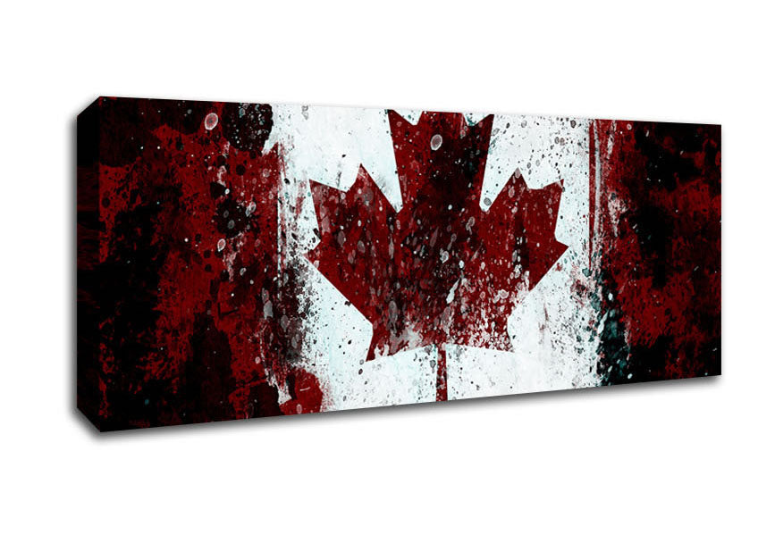 Canadian Grunge Flag Canvas Wall Art