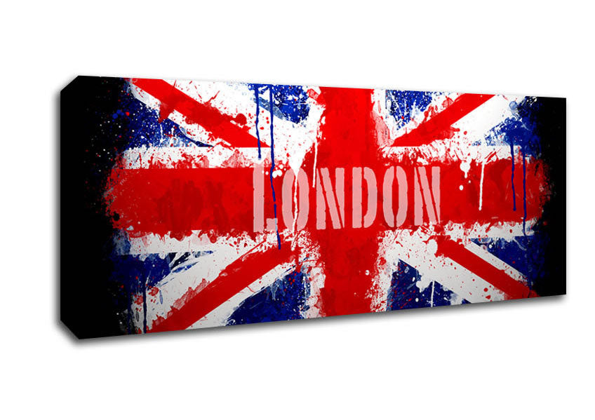 London Uk Flag Canvas Wall Art
