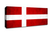 Denmark Flag Grunge Canvas Wall Art