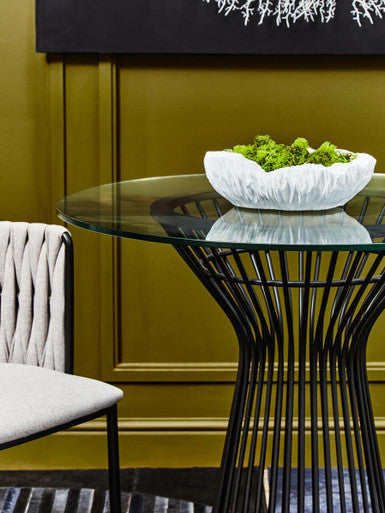 Broc Curved Textured White Bowl