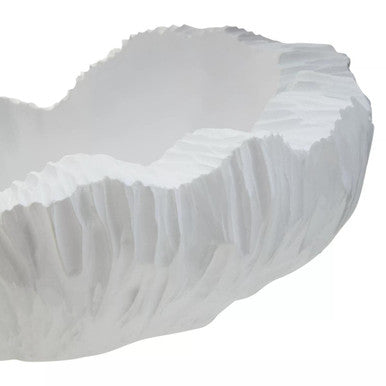 Broc Curved Textured White Bowl