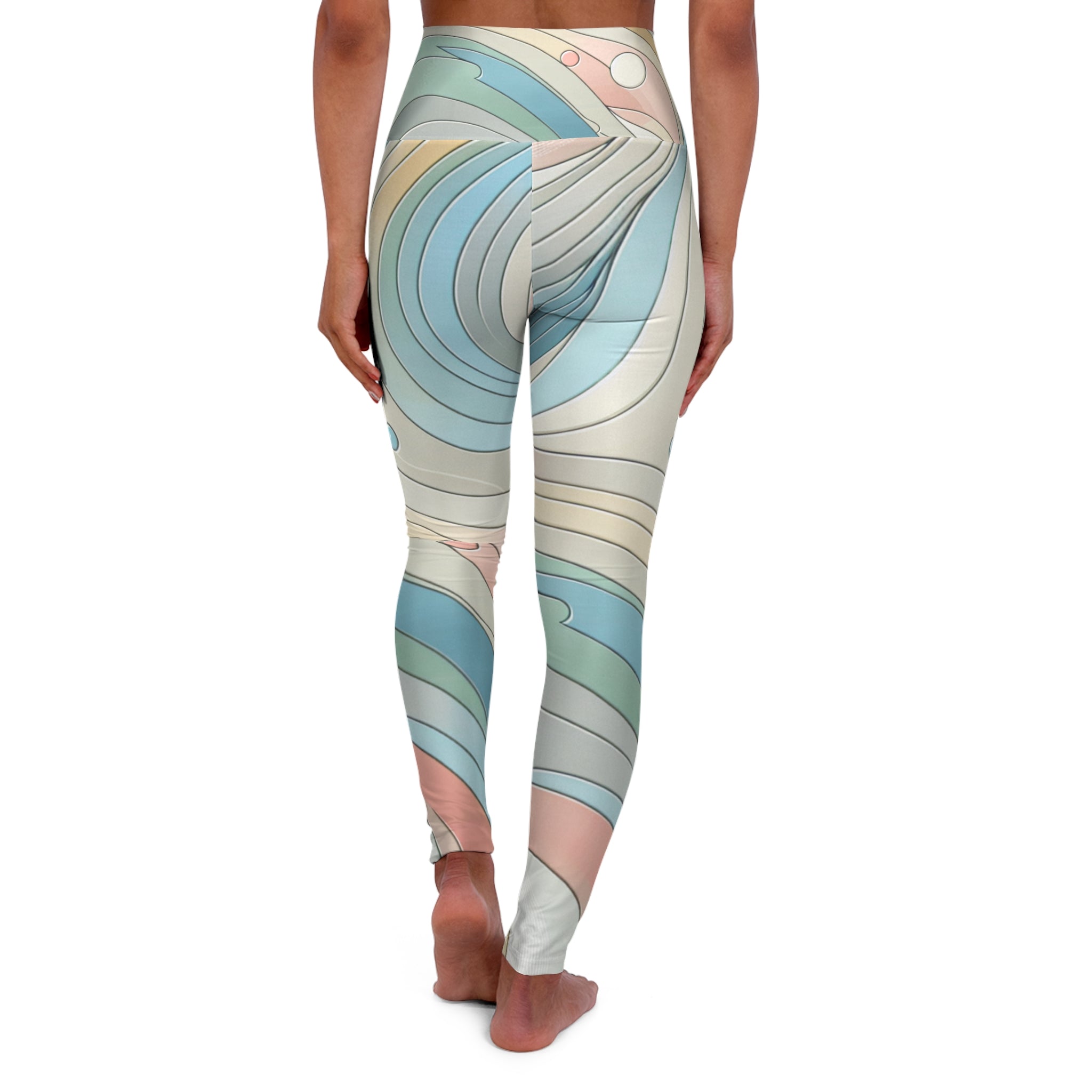Dazzling Dreams Studio Modern Pastel Leggings - Elegant Abstract Design for Stylish Comfort