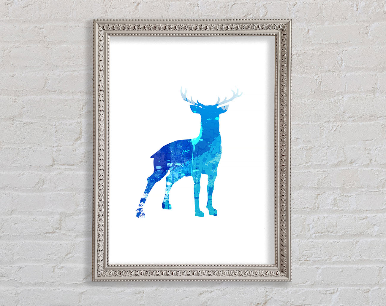 Blue Stag Framed Wall Art
