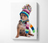 Chihuahua Dog Dressed For Winter Canvas Wall Art
