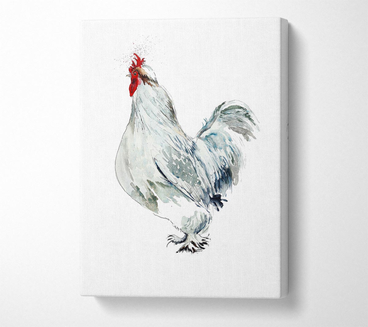 White Hen Canvas Wall Art