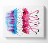 Flamingo Reflections Canvas Wall Art