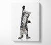 High Five Cat Canvas Wall Art