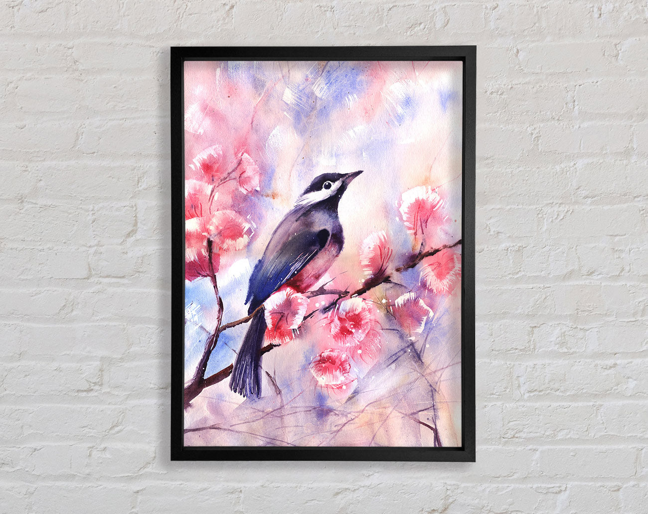 Cherry Blossom Bird Framed Wall Art