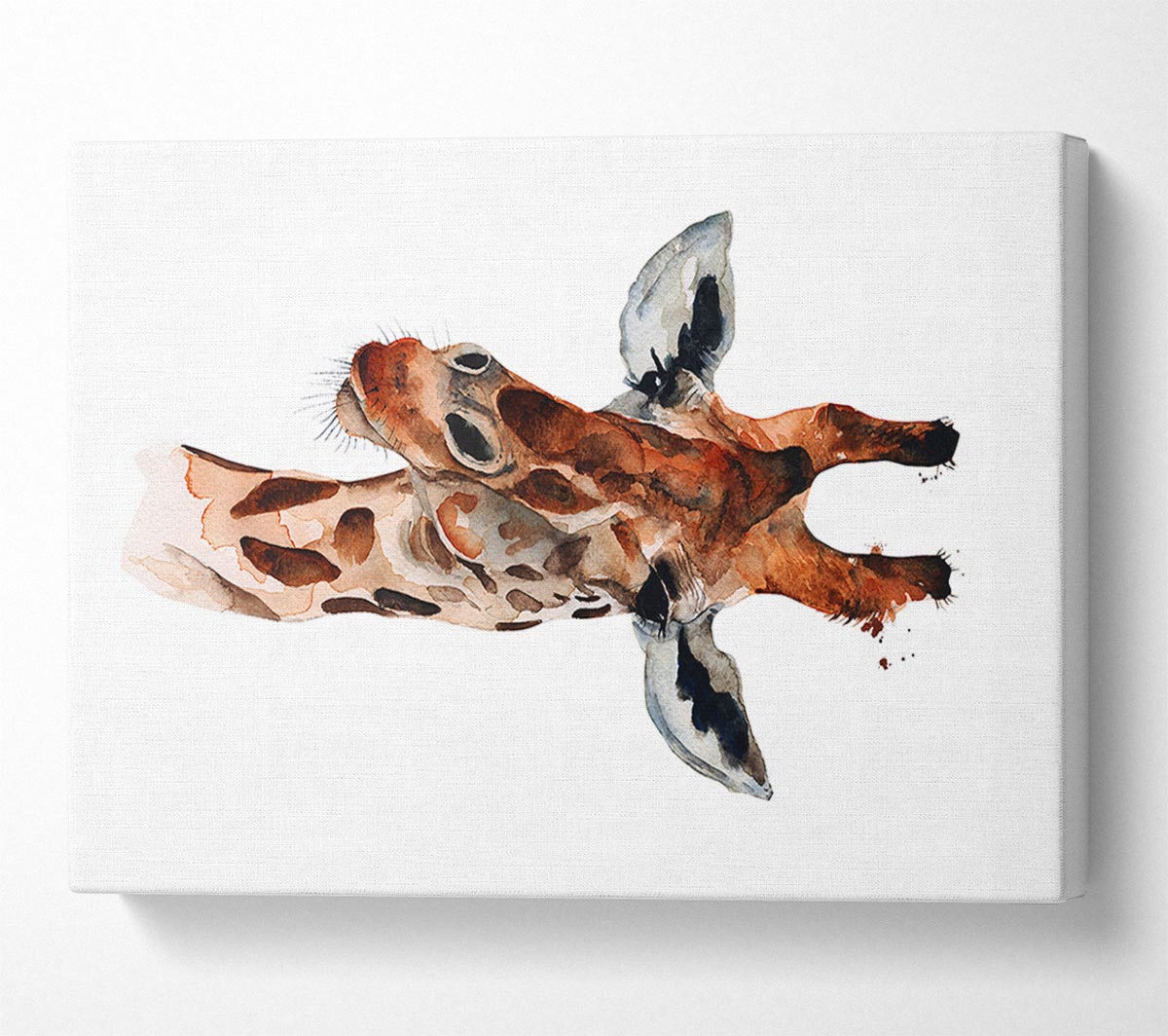 Curious Giraffe Canvas Wall Art