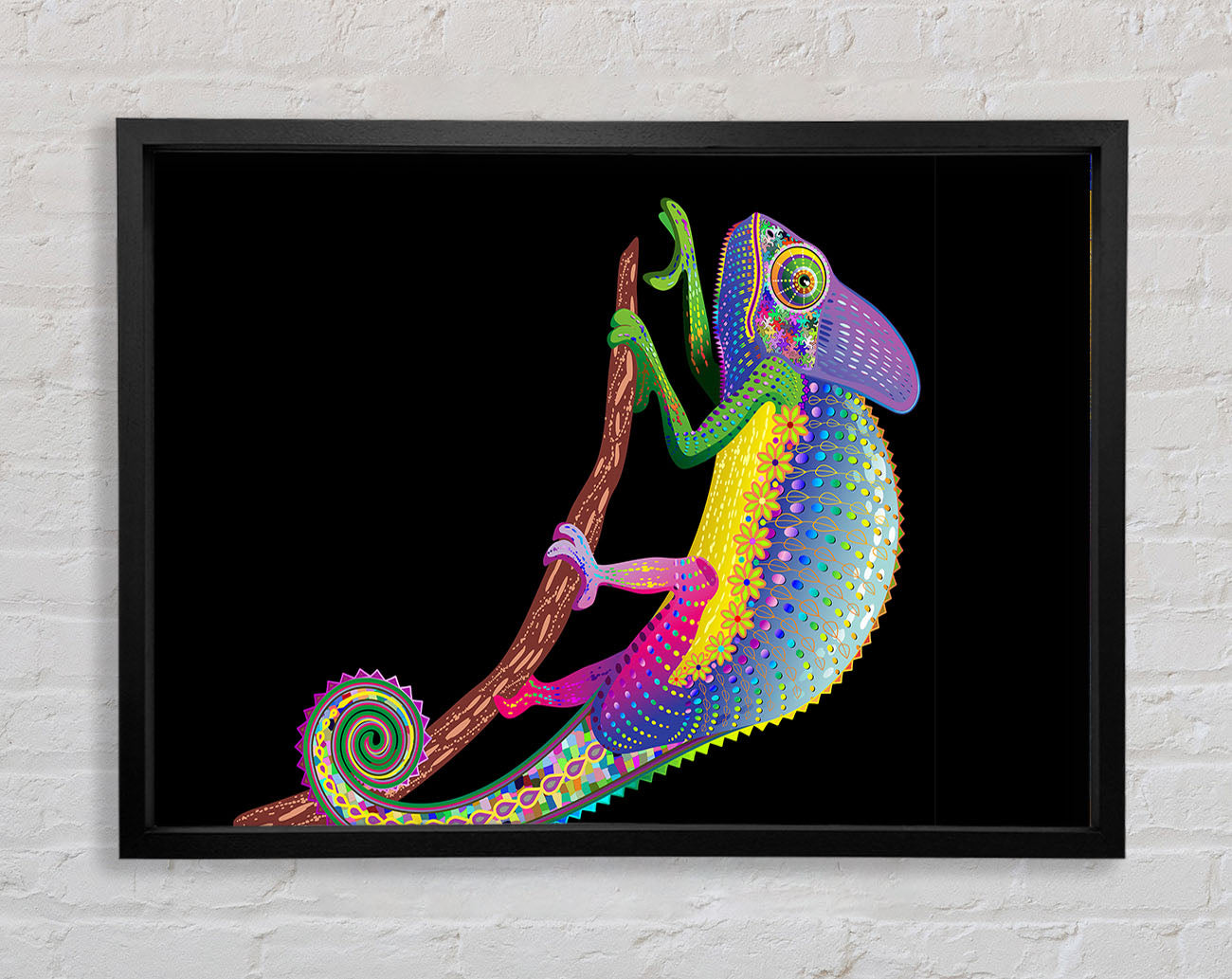 Chameleon Rainbow Framed Wall Art