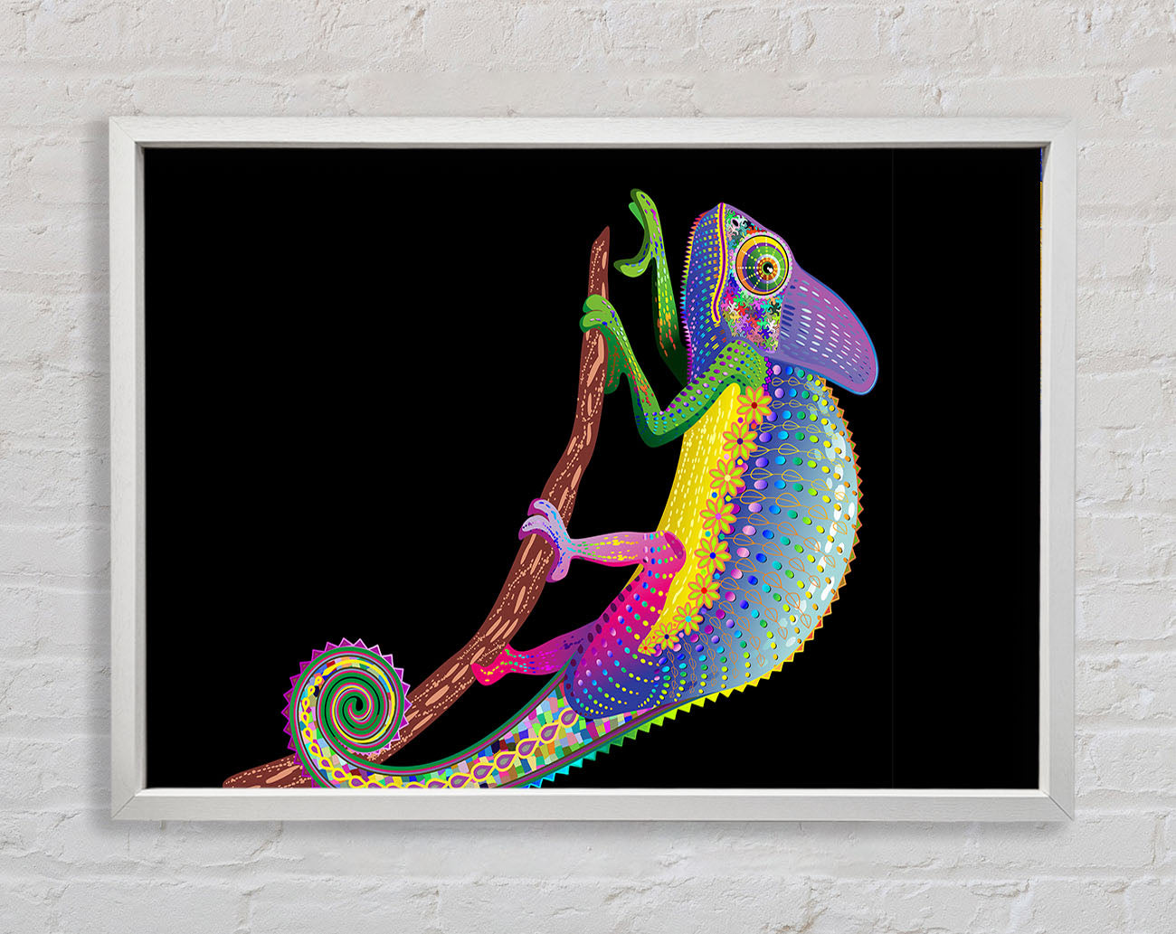 Chameleon Rainbow Framed Wall Art