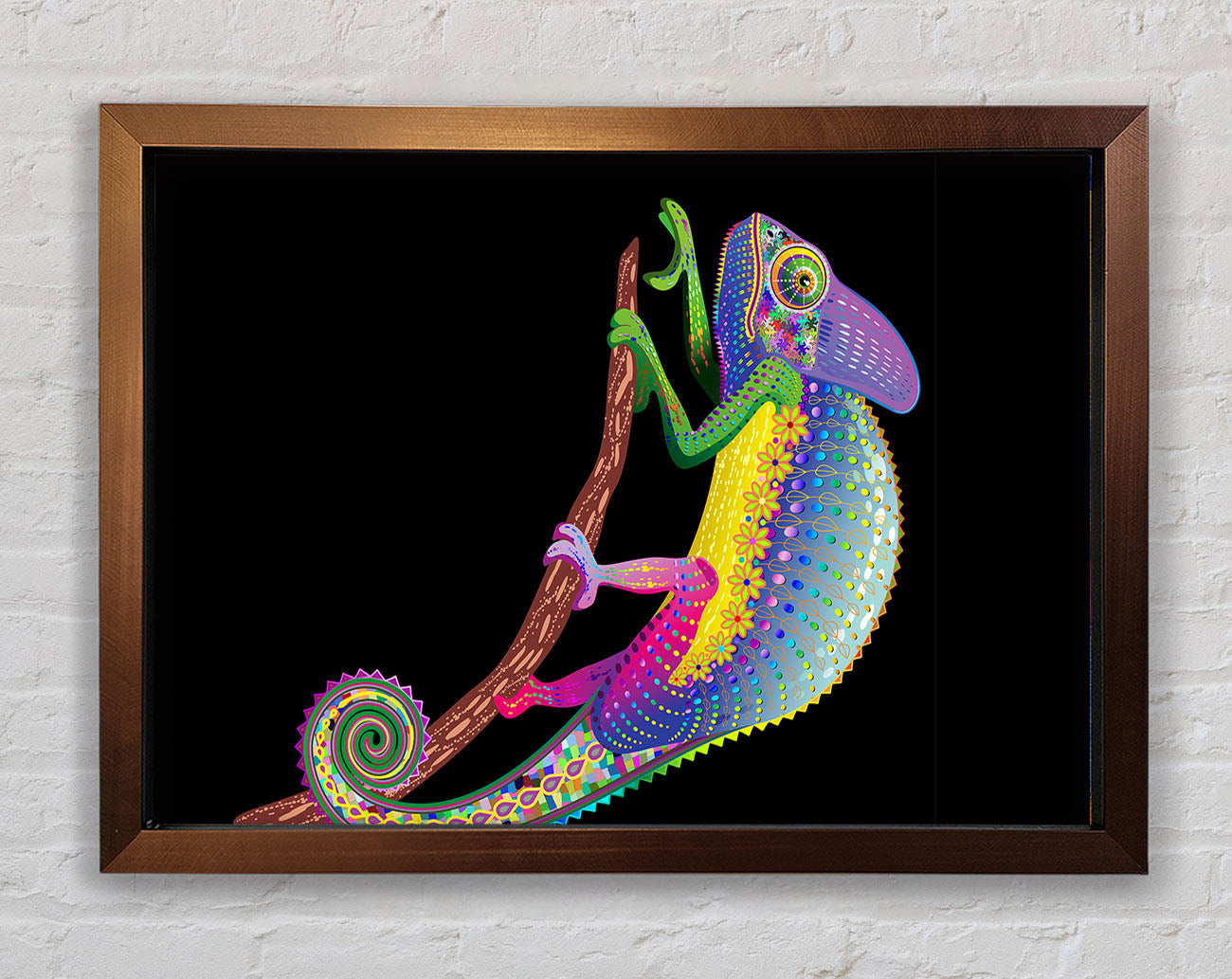 Chameleon Rainbow Framed Wall Art