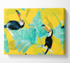 Toucan Palm Leaves Canvas Wall Art