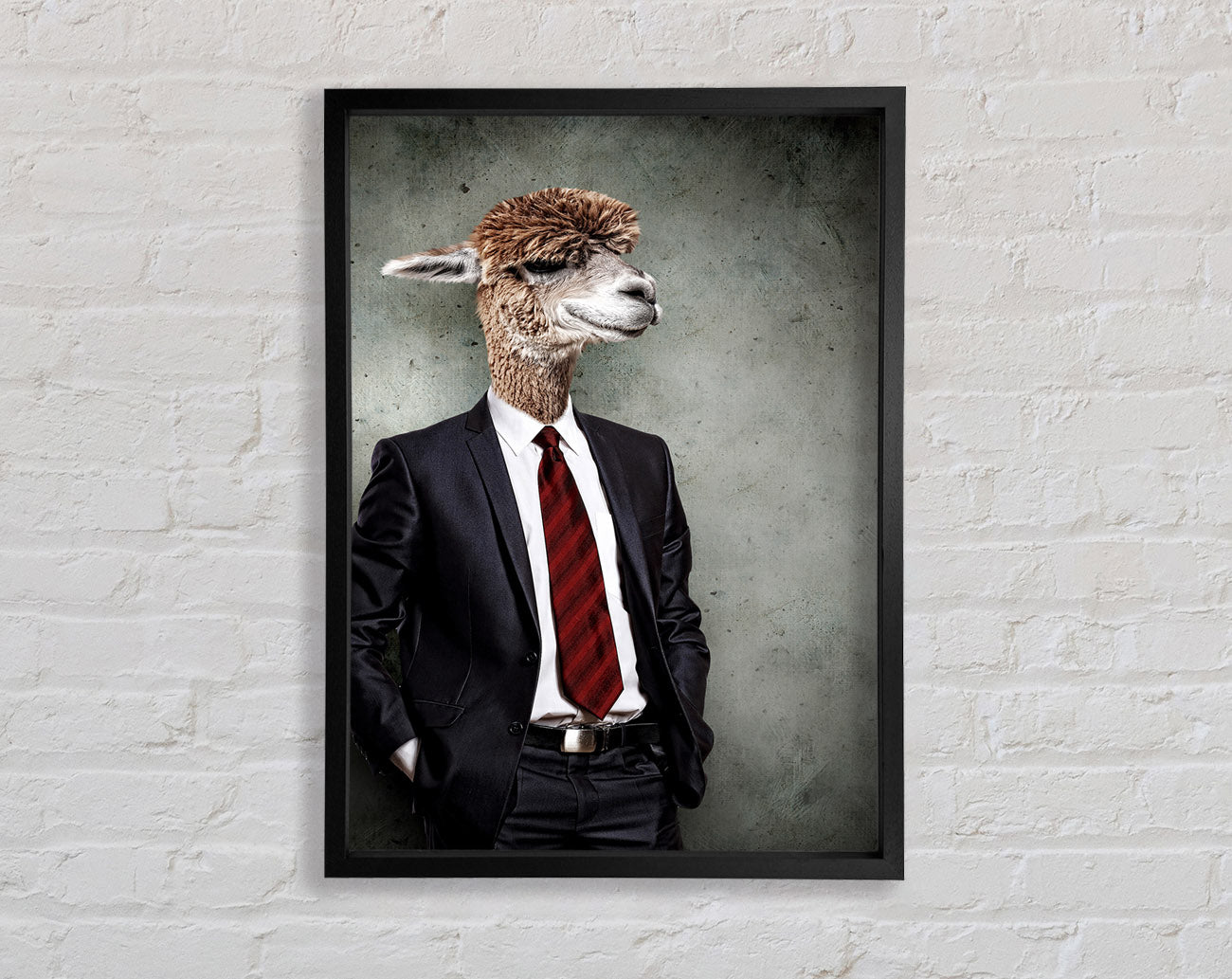 Business Llama Framed Wall Art
