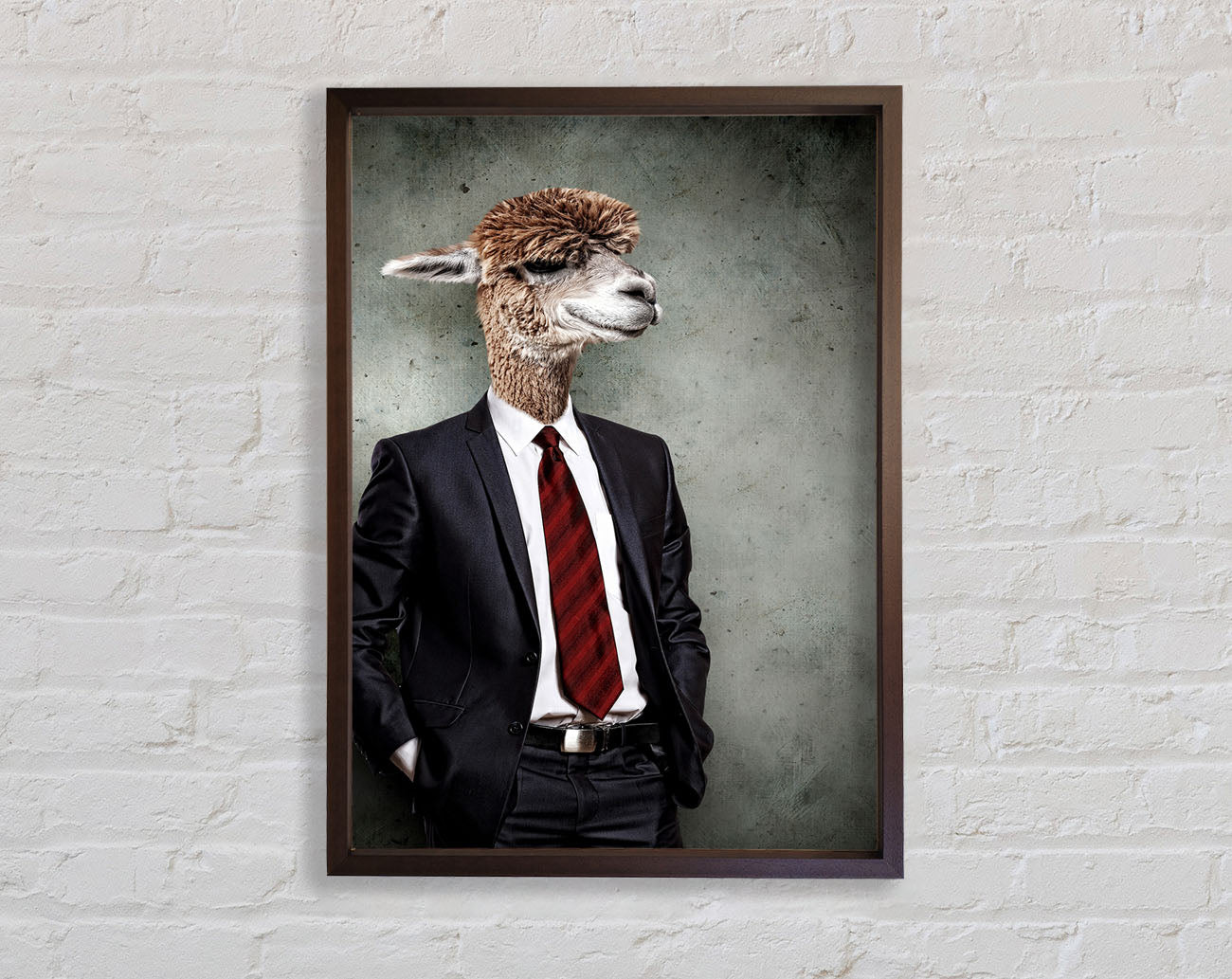 Business Llama Framed Wall Art