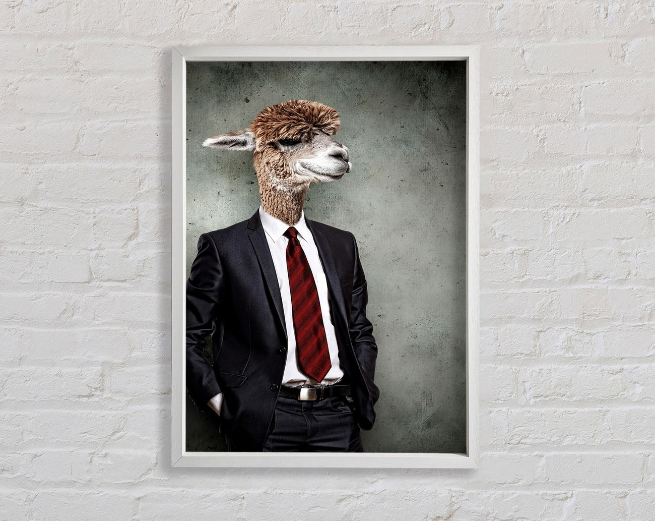Business Llama Framed Wall Art