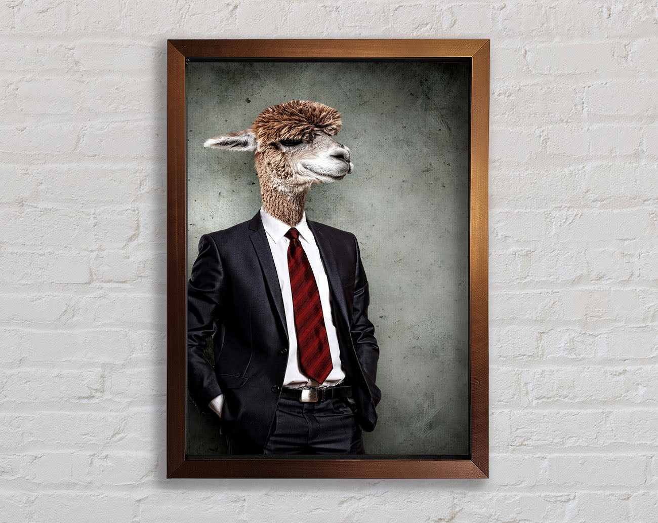 Business Llama Framed Wall Art