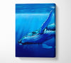 Whale Blues Canvas Wall Art
