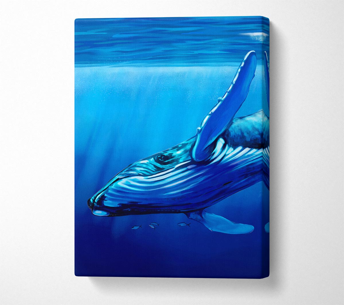 Whale Blues Canvas Wall Art