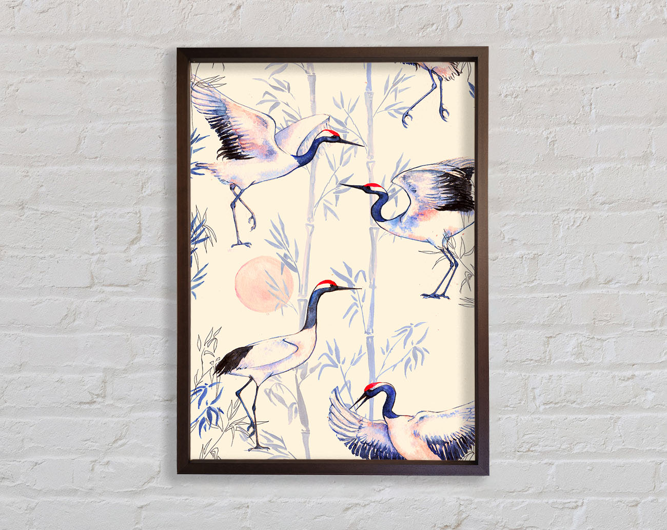 Crane Bamboo Framed Wall Art