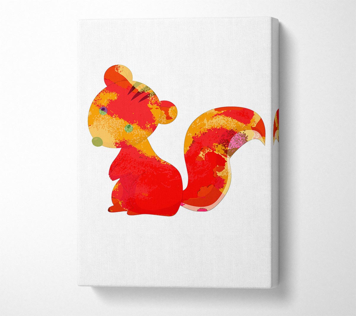 Orange Squirrel Canvas Wall Art