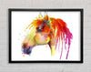 Beautiful Rainbow Horse Framed Wall Art