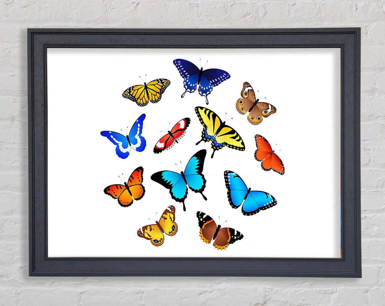 Colourful Butterflies Framed Wall Art